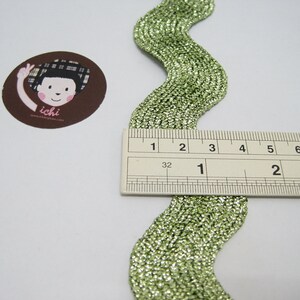 5 Yards Olive Green Jumbo Metallic Rick Rack Trim, Metallic Rick Rack ...