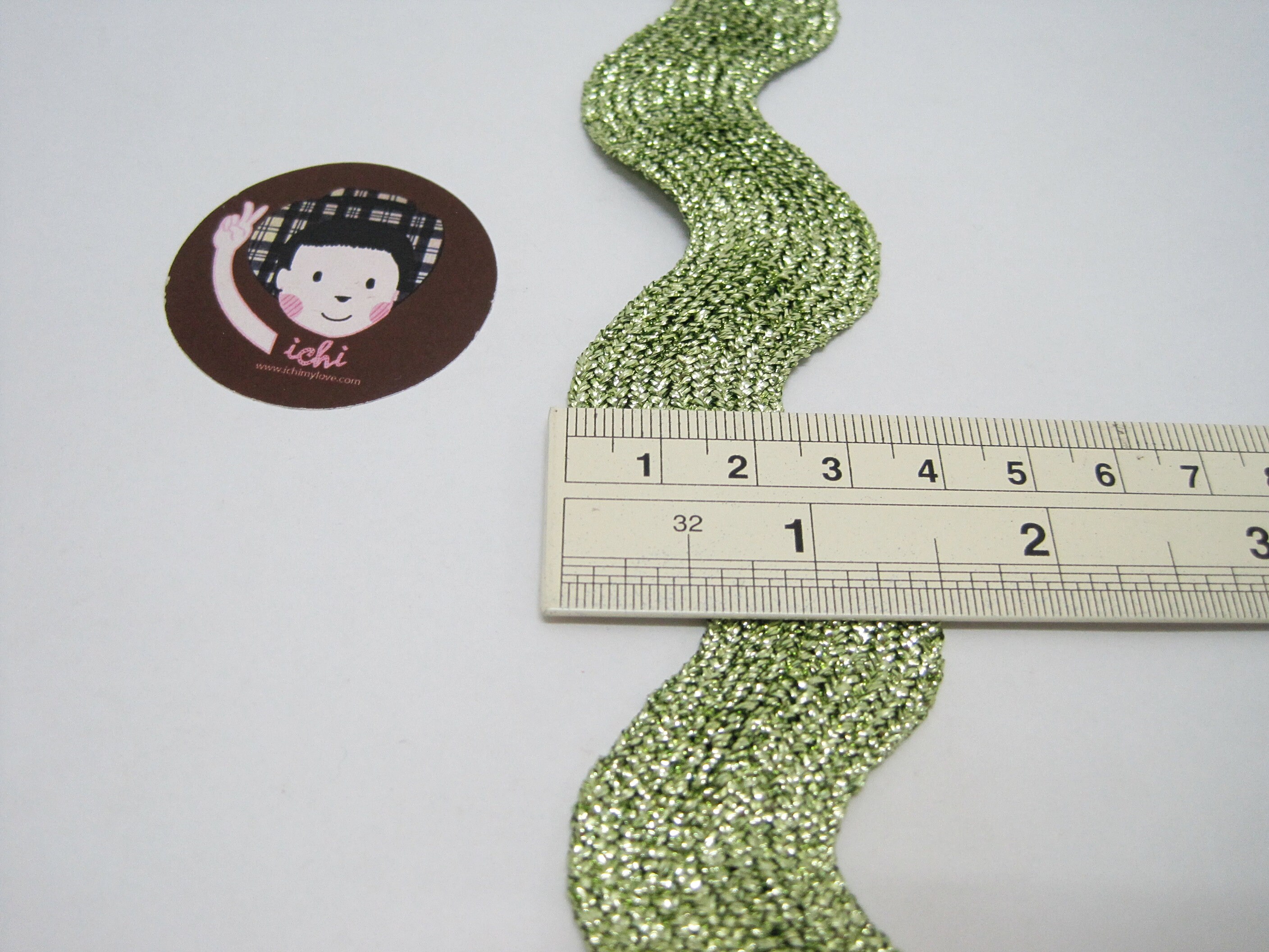 5 Yards Olive Green Jumbo Metallic Rick Rack Trim, Metallic Rick Rack ...