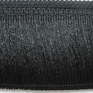1 yarda 3" franja de cadena negra, ribete negro, ribete de borla de flecos, ribete de cadena, borla negra, ribete de borla negra, venta al por mayor, negro