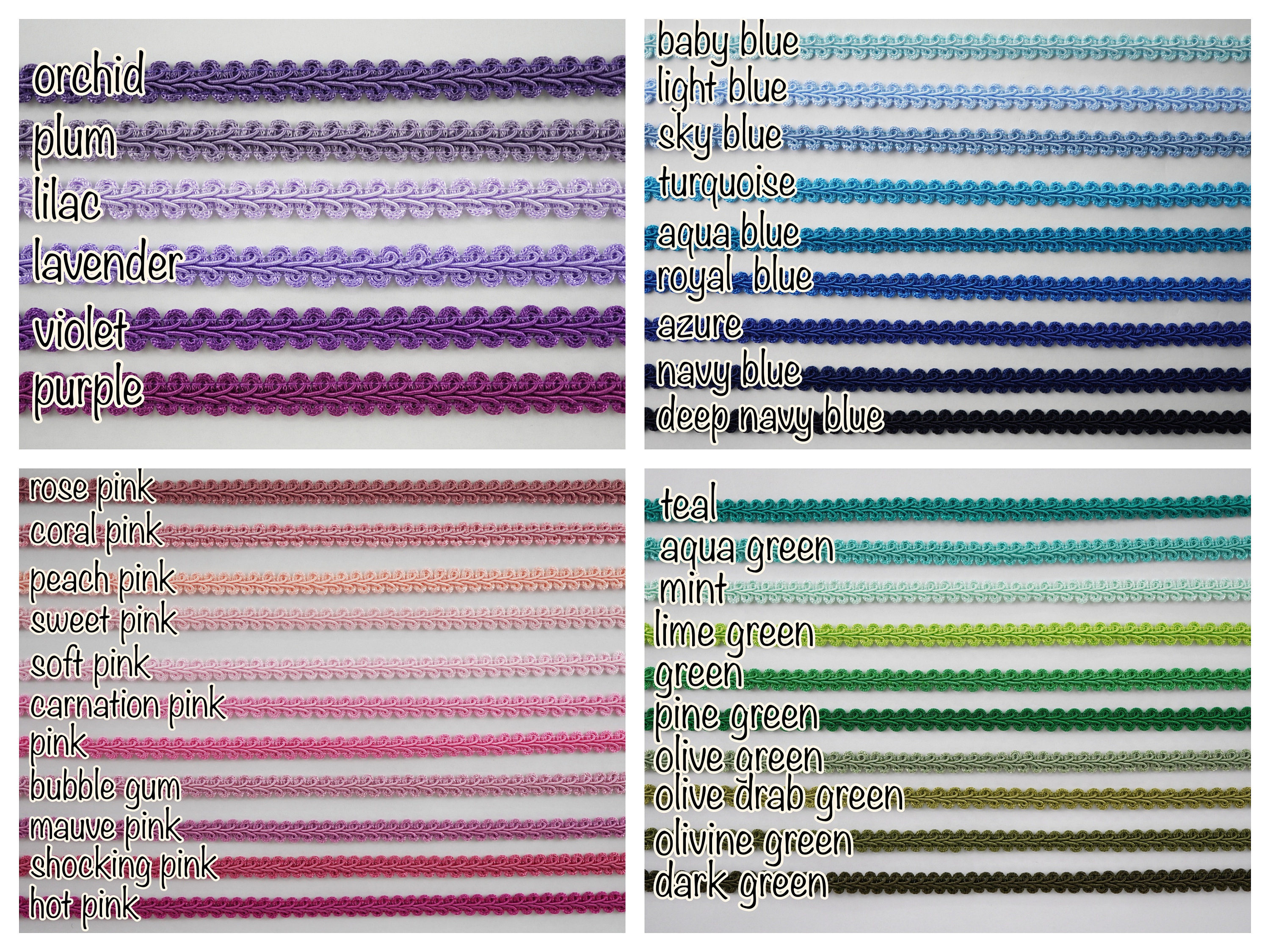 5 Yards 3/8 Blue Gimp Braid Braided Gimp Trim Scroll - Etsy