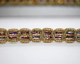 5 Yards 3/8" Light Gold metallic braid