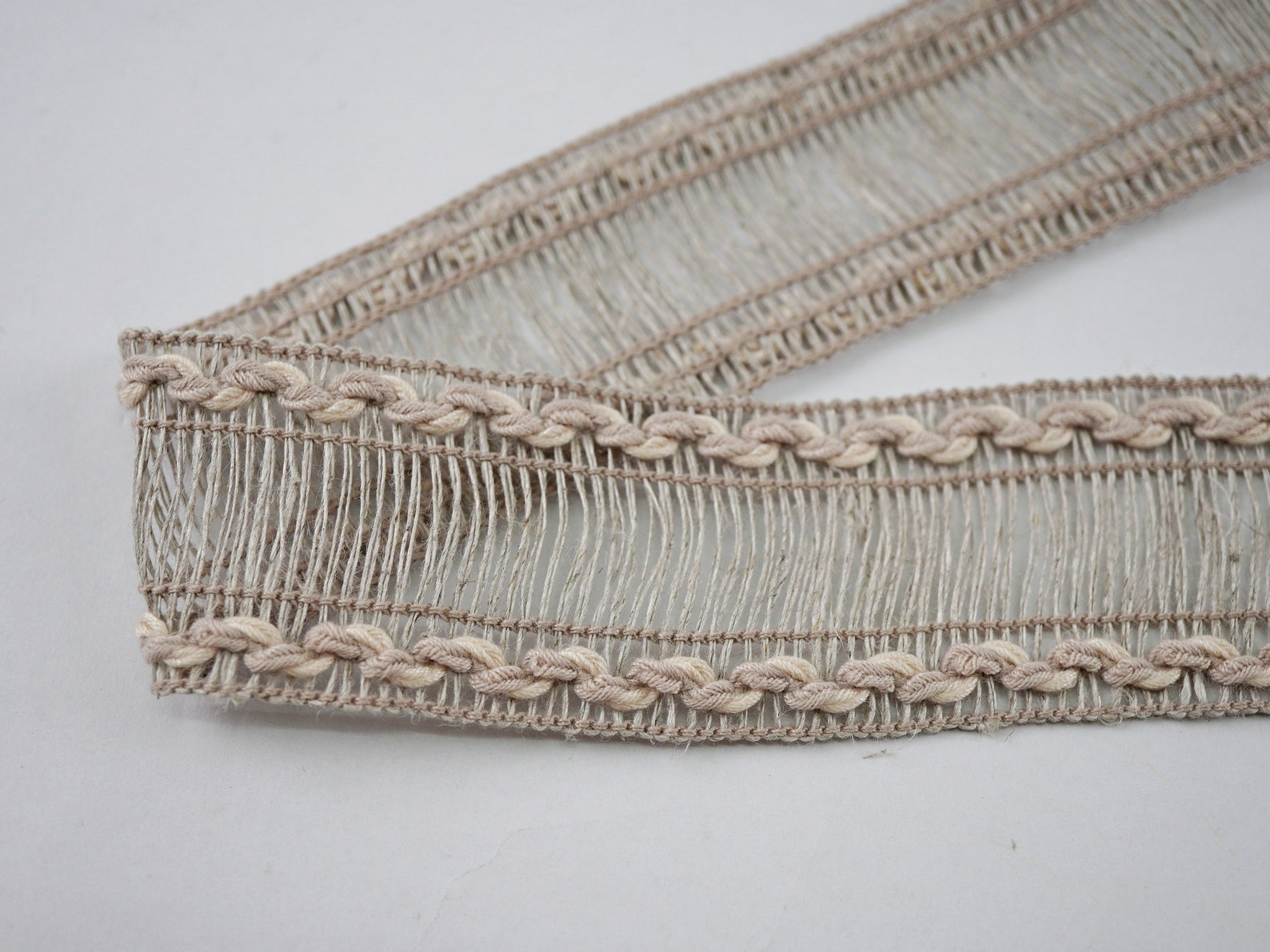 5 Yards Beige Linen Braid, Linen Lace, Linen Trim, Natural Trim ...