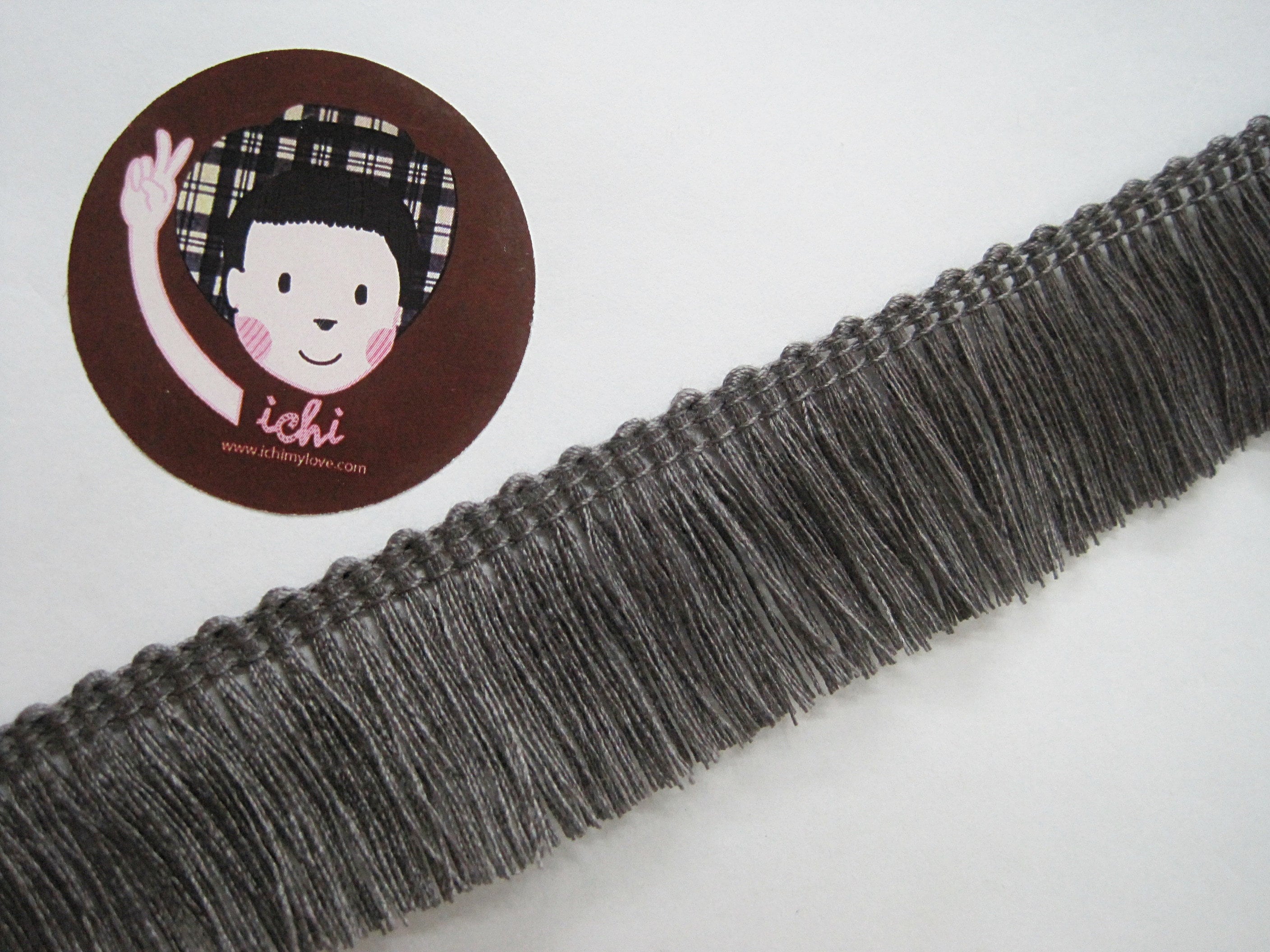 5 Yards Dark Gray Cotton Tassel Trim gray Trim gray tassel Etsy