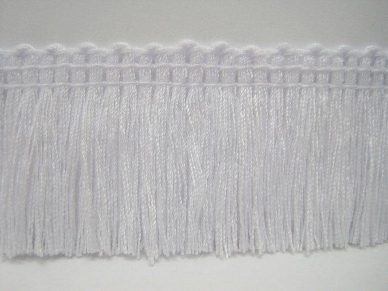 5 Yards White Cotton Tassel Trim White Trim White Tassel Etsy