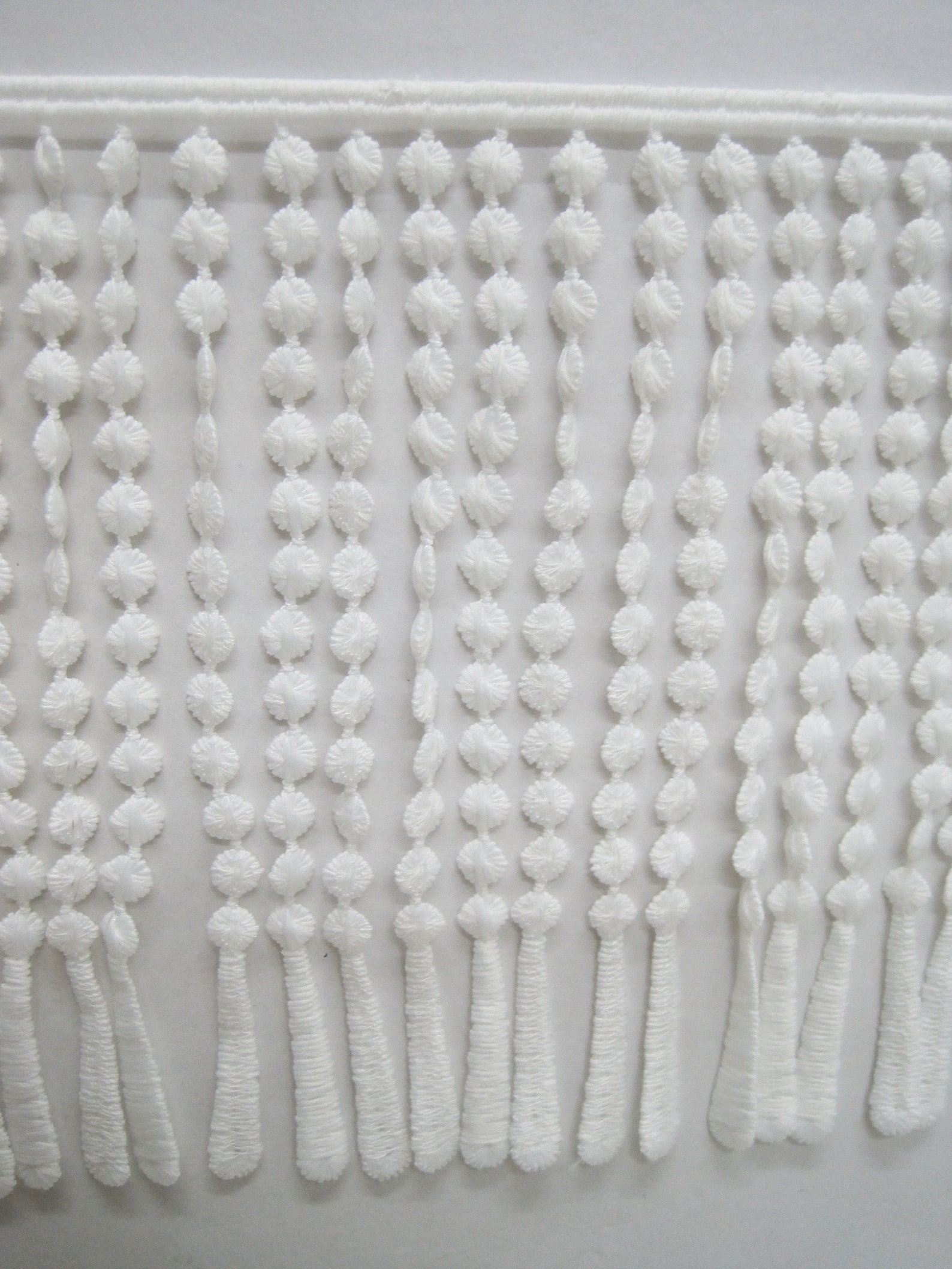1 Yard 51/2 White Cotton Tassel Trim White Trim Etsy