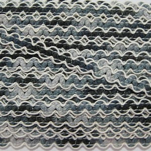 5 Yards Gray Black Rick Rack Trim, Ric Rac Trim, Rick Rack Lot, Trim ...