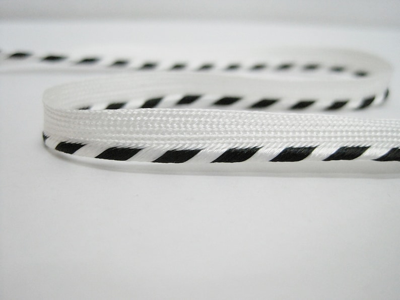 5 Yards White-black Lip Cord Piping Edge Piping Decorative - Etsy