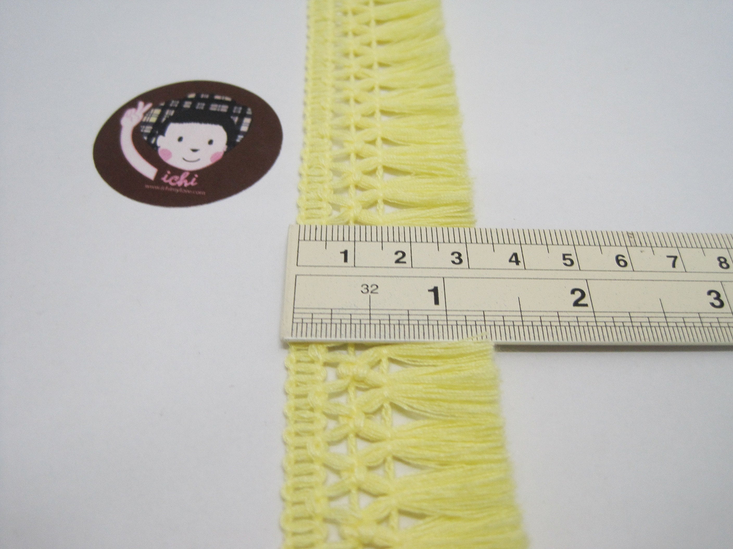 5 Yd 11/4 Light Yellow Cotton Tassel Trim Yellow Trim Etsy