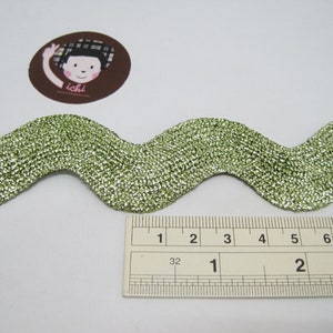 5 Yards Olive Green Jumbo Metallic Rick Rack Trim, Metallic Rick Rack ...