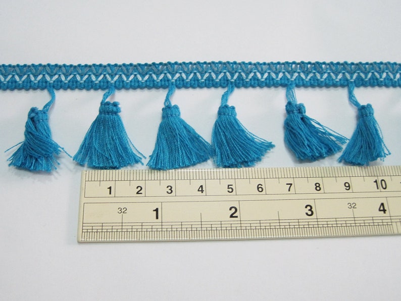 tassel trim blue trim boho trim blue tassel fringe 5 yards Turquoise Boho Tassel Fringe Tassel garland blue fringe blue tassel trim