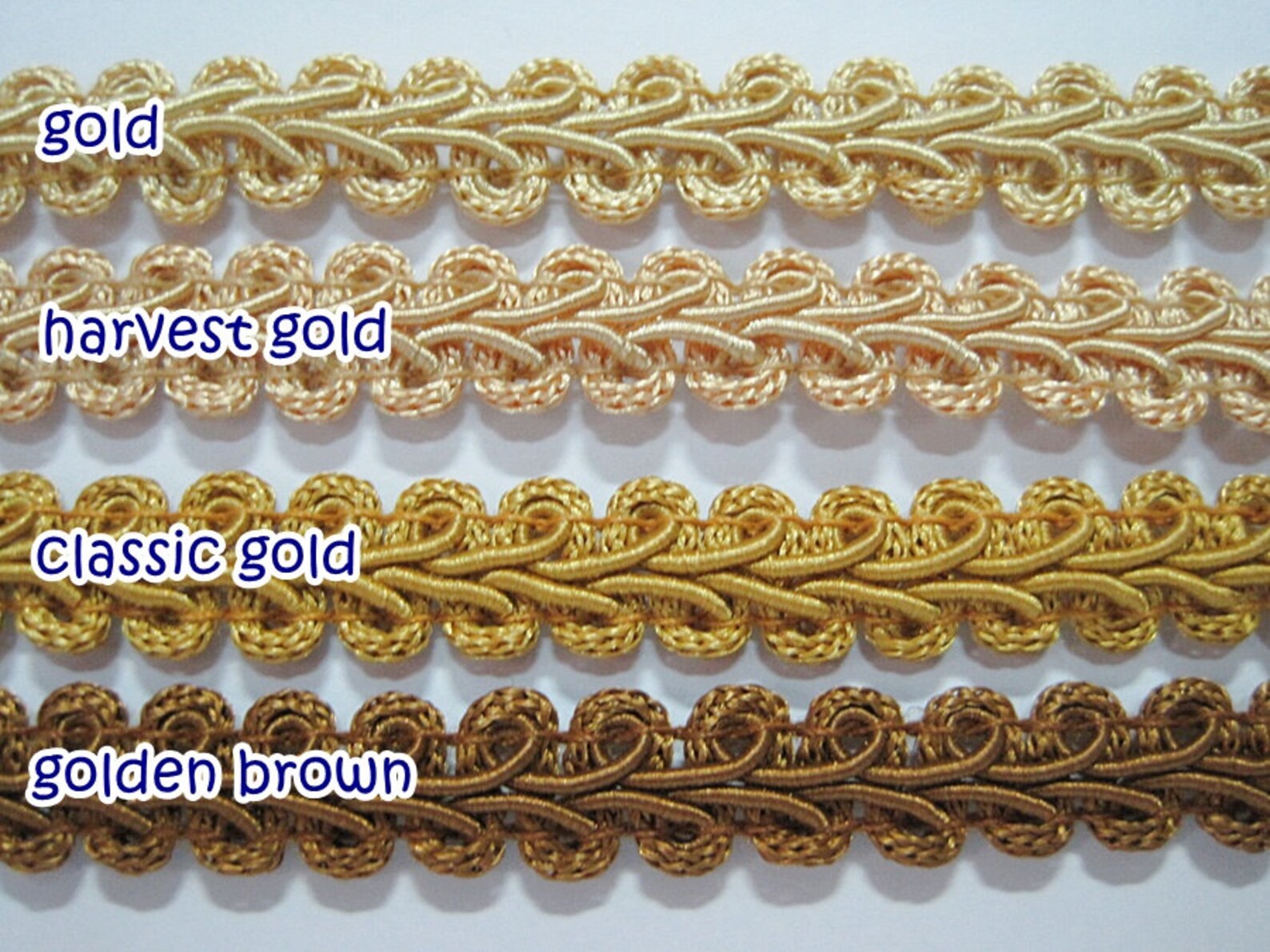 5 Yards 3/8 Gold Gimp Braided Trim Gimp Braid Braided Etsy