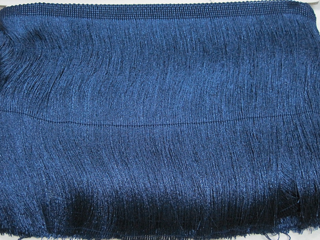 1 Yard 4 to 10 Navy Blue Chainette Fringe Blue - Etsy