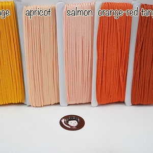 5 yards 3 mm Orange Soutache cord, soutache braid, shiny cord, flat cord, shiny braid, shiny flat braid, orange cord, orange soutache braid