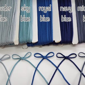 5 yards 3 mm Blue Matte Soutache Braid