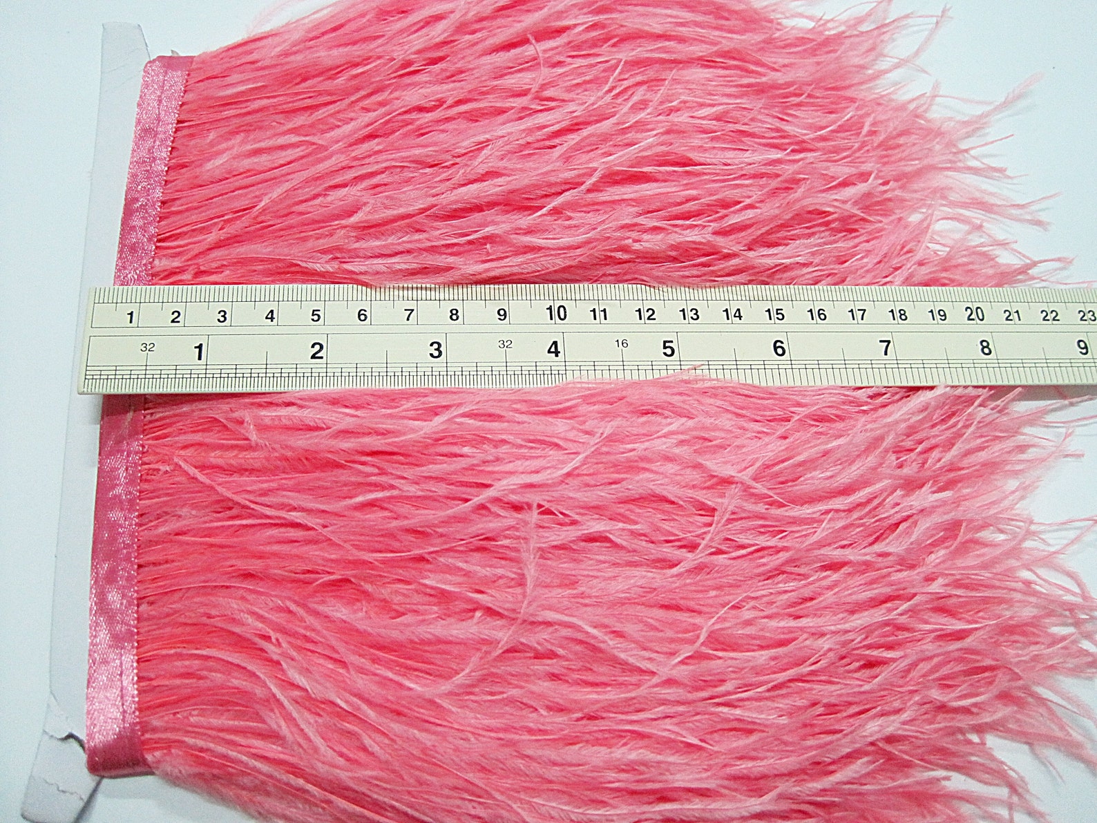 1 Yard Ostrich Trim Coral Pink Fringe Ostrich Feather Etsy