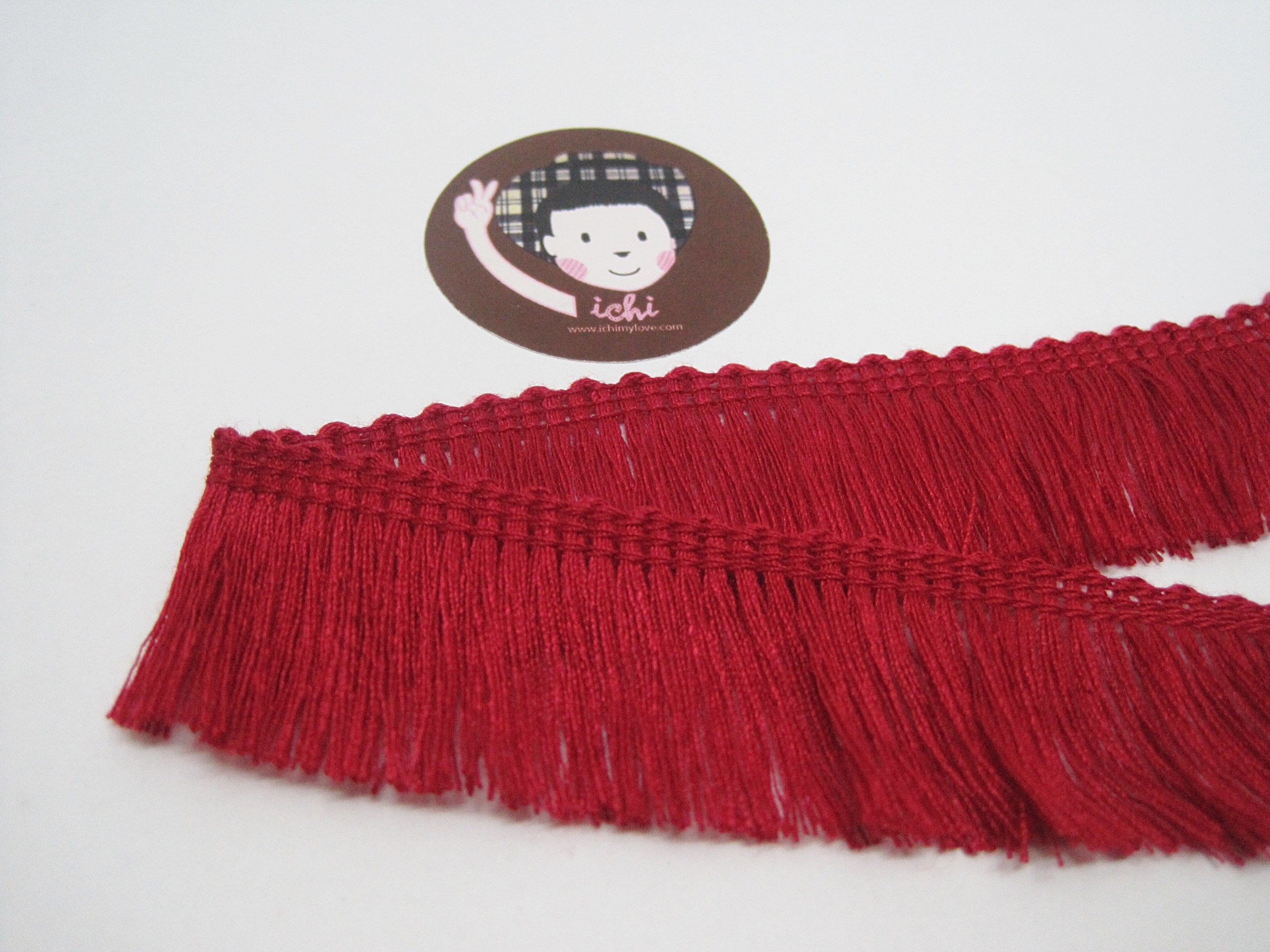 5 Yards Ruby Cotton Tassel Trim Red Tassel Fringe Wholesale Etsy
