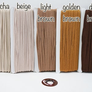 5 yards 3 mm Brown Soutache cord, soutache braid, shiny cord, flat cord, shiny braid, shiny flat braid, brown cord, brown soutache braid