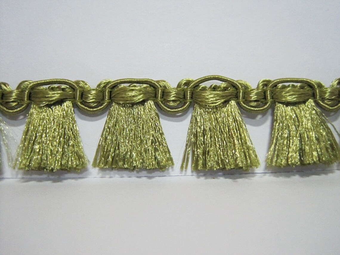 5 Yards Olive Drab Green Mini Tassel Trim Silk Tassel Trim Etsy