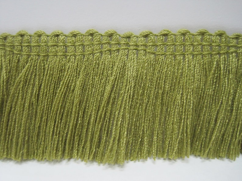 5 Yards Olive Drab Green Cotton Tassel Trim Green Trim Green Etsy