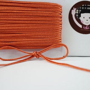 5 yards 3 mm Tangerine Soutache Braid, Braided cord, soutache cord, soutache braided, jewelry making cord, orange cord, orange braided cord