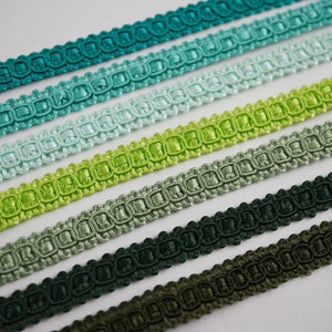 5 Yards 5/16" Green Braid Trim, Teal Braid trim, Gimp Braid, Braided Gimp Trim, Scroll Braid Trim, Chinese Braided Trim, green ribbon trim