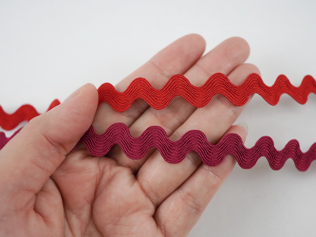 5 Yards 1/2 Red Rick Rack Trim, Red Ric Rac Trim, Rick Rack Lot