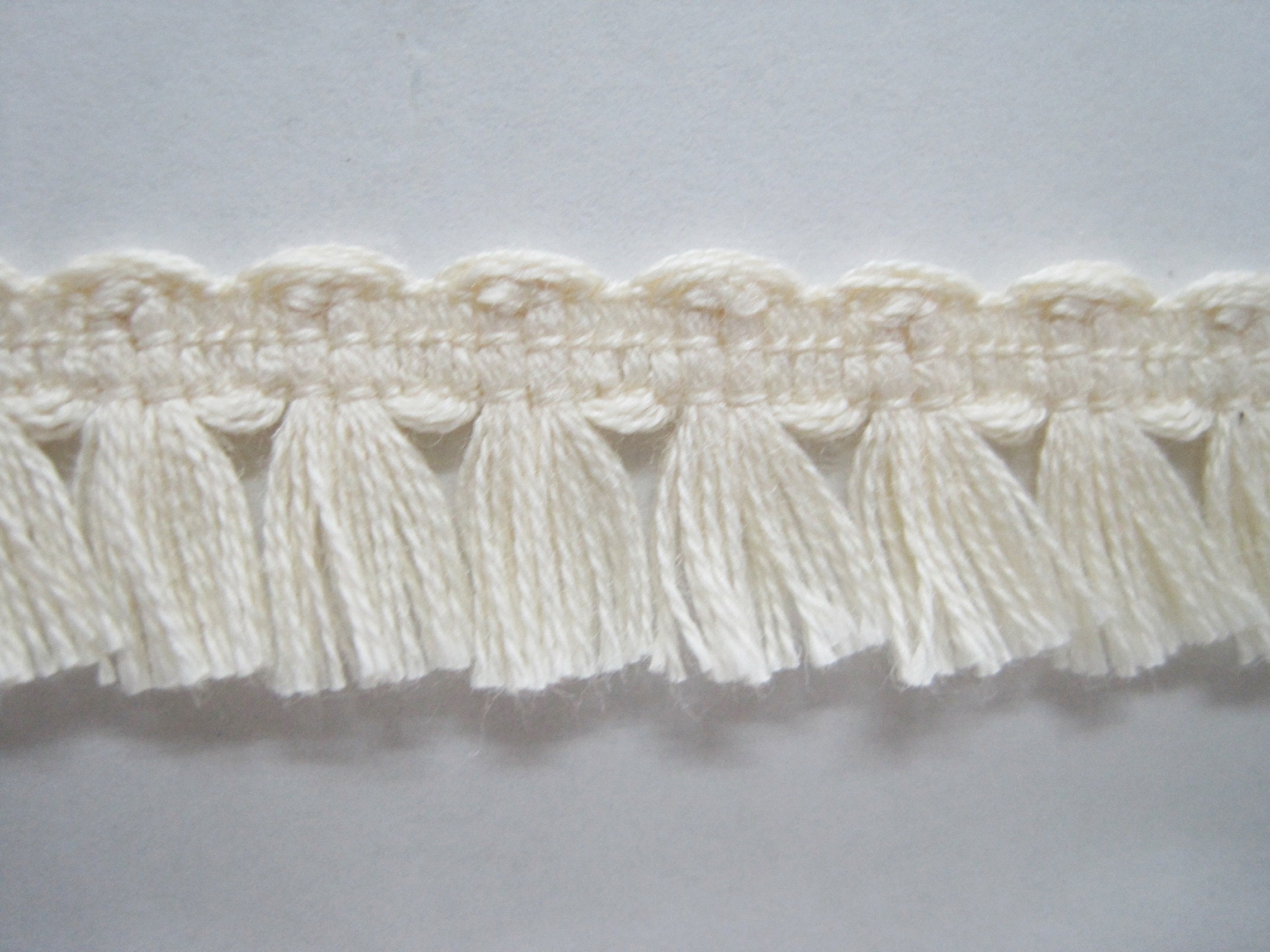 5 Yards 100 Cotton Tassel Trim Natural Trim Ivory Trim Etsy UK