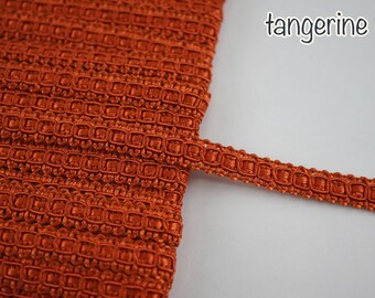 5 Yards 5/16 "Tangerine Braid Trim, Tangerine Gimp Braid, geflochtenes Kordelband, Chinesisches geflochtenes Zierband, oranges Zierband