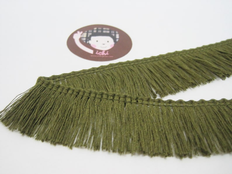 5 Yards Dark Green Cotton Tassel Trim green Trim green Etsy
