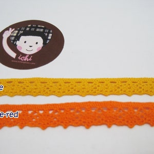 5 jardas 3/8 "guarnição de renda de crochê laranja, guarnição de renda, guarnição de renda de crochê, guarnições de renda, fita de guarnição de renda, laranja, renda laranja, guarnição de renda laranja