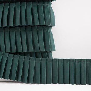 1 Yd 2" Forest Green Grosgrain coltello plissettato Trim, coltello plissettato Trim, coltello plissettato nastro Trim, nastro di Grosgrain piega, nastro plissettato coltello