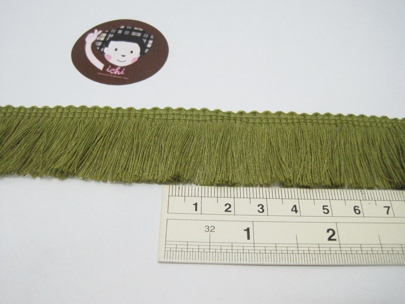 5 Yards Olive Drab Green Cotton Tassel Trim Green Trim Green Etsy