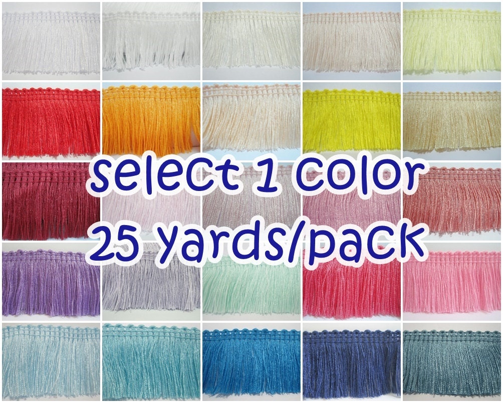 1 Pack 25 Yards Colorful Cotton Tassel Trim Tassel Fringe Etsy