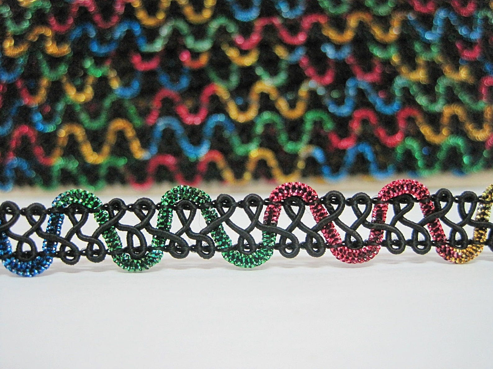 5 Yards Multicolored Metallic Rick Rack Trim Ric Rac Trim - Etsy