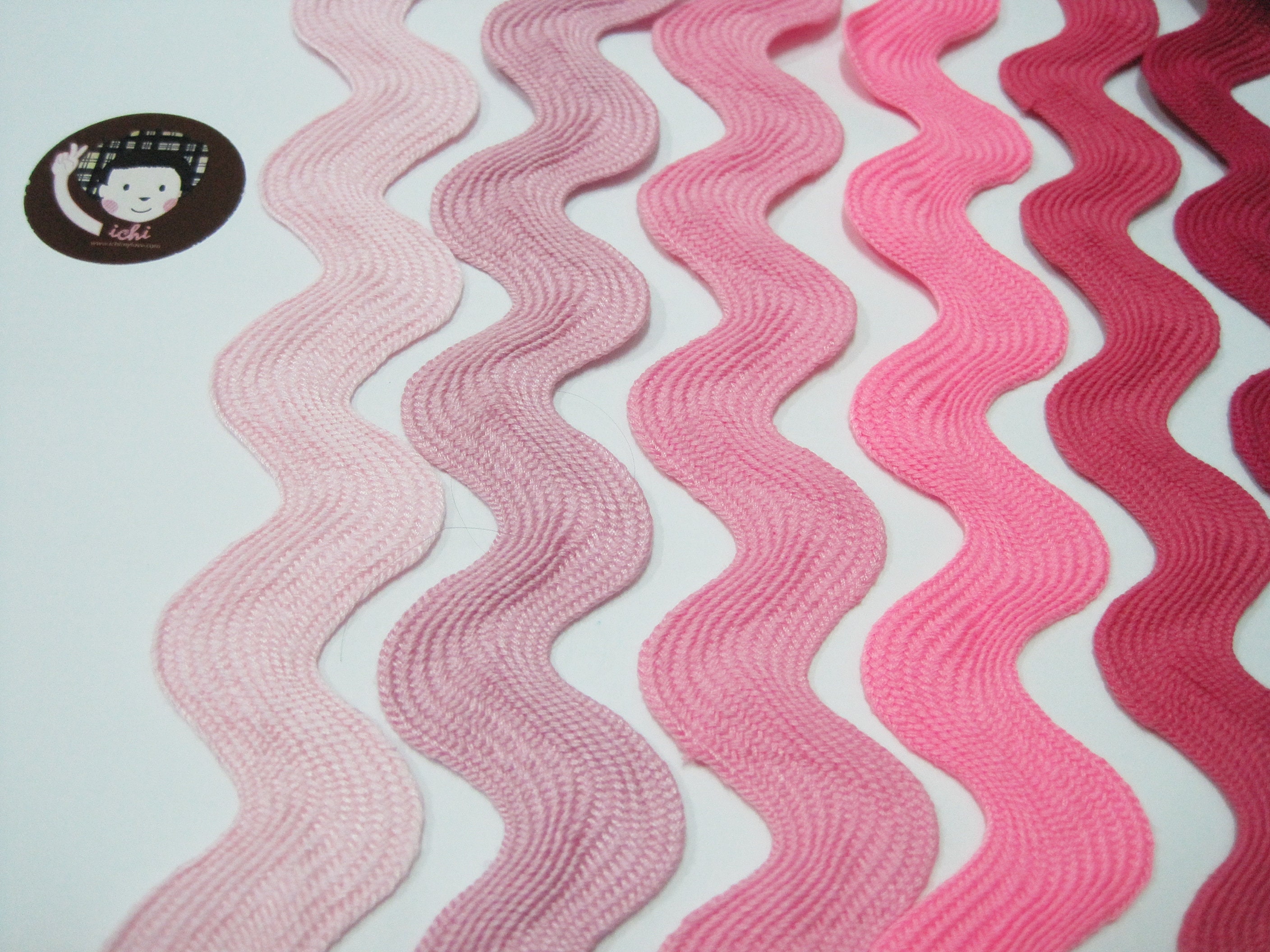 5 Yards Pink Jumbo Rick Rack Trim Pink Rick Rack Jumbo Ric Etsy