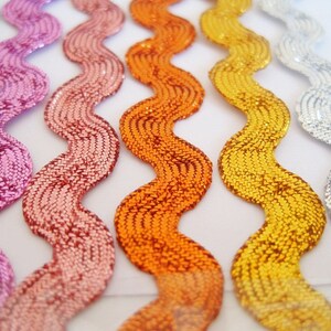 Orange Rick Rack 5 Yards Orange Metallic Rick Rack Trim, Orange Trim, Ric Rac Trim ...
