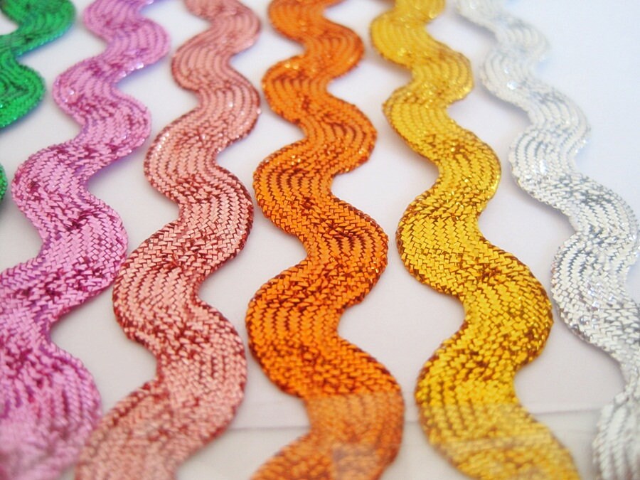 5 Yards Orange Metallic Rick Rack Trim Orange Trim Ric Rac Etsy