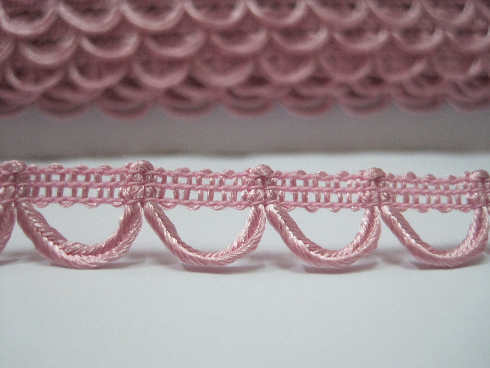 5 Yards Pink Loop Trim, Loop Trim, Braided Trim, Button Looping Trim ...