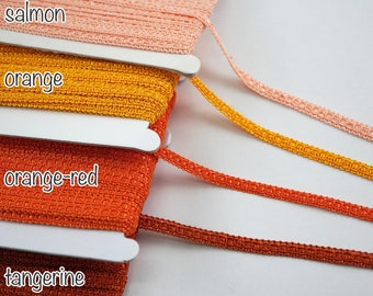 5 Yards 5/16 "Orange Borte, Orange Beilauf Geflecht, geflochtenes Kordelband, Chinesisches geflochtenes Zierband, orange Spitze