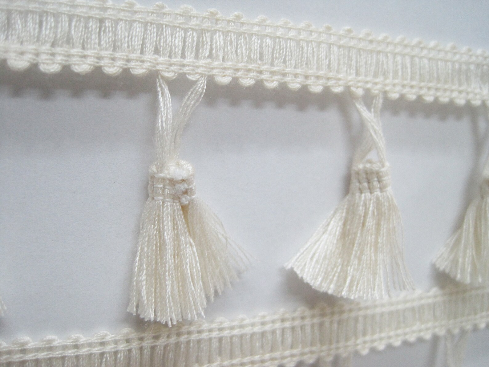 5 Yards 4 Cm Tassel Fringe Ivory Tassel Trim White Tassel Etsy