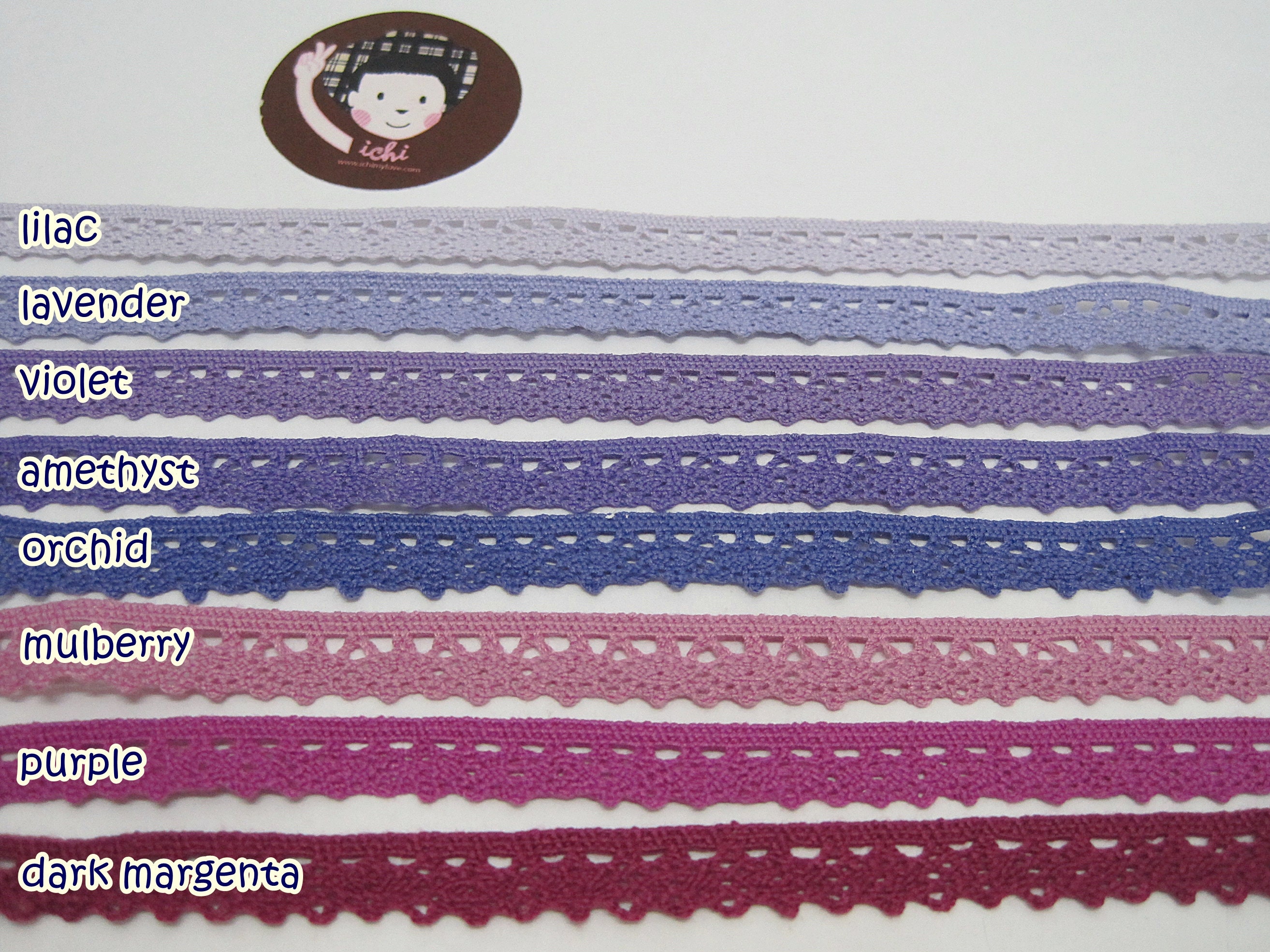 Coloured lace trim discount