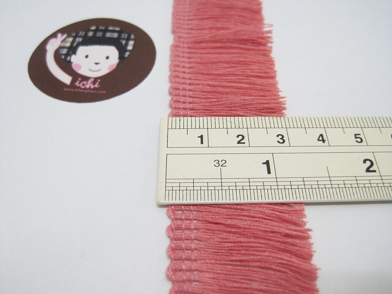 5 Yards Rose Pink Cotton Tassel Trim Pink Trim Pink Tassel Etsy