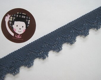 5 Yards 1" Midnight Blue Lace Trim