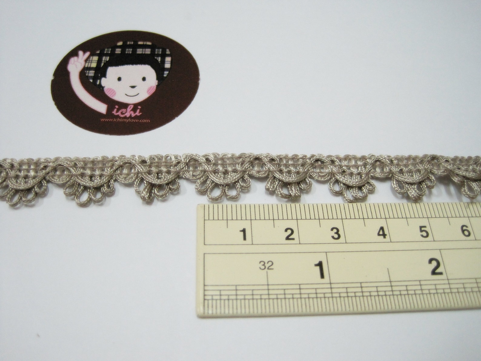 5 Yards Warm Gray Lace Trim, Gray Trim, Loop Trim, Wholesale Trim ...