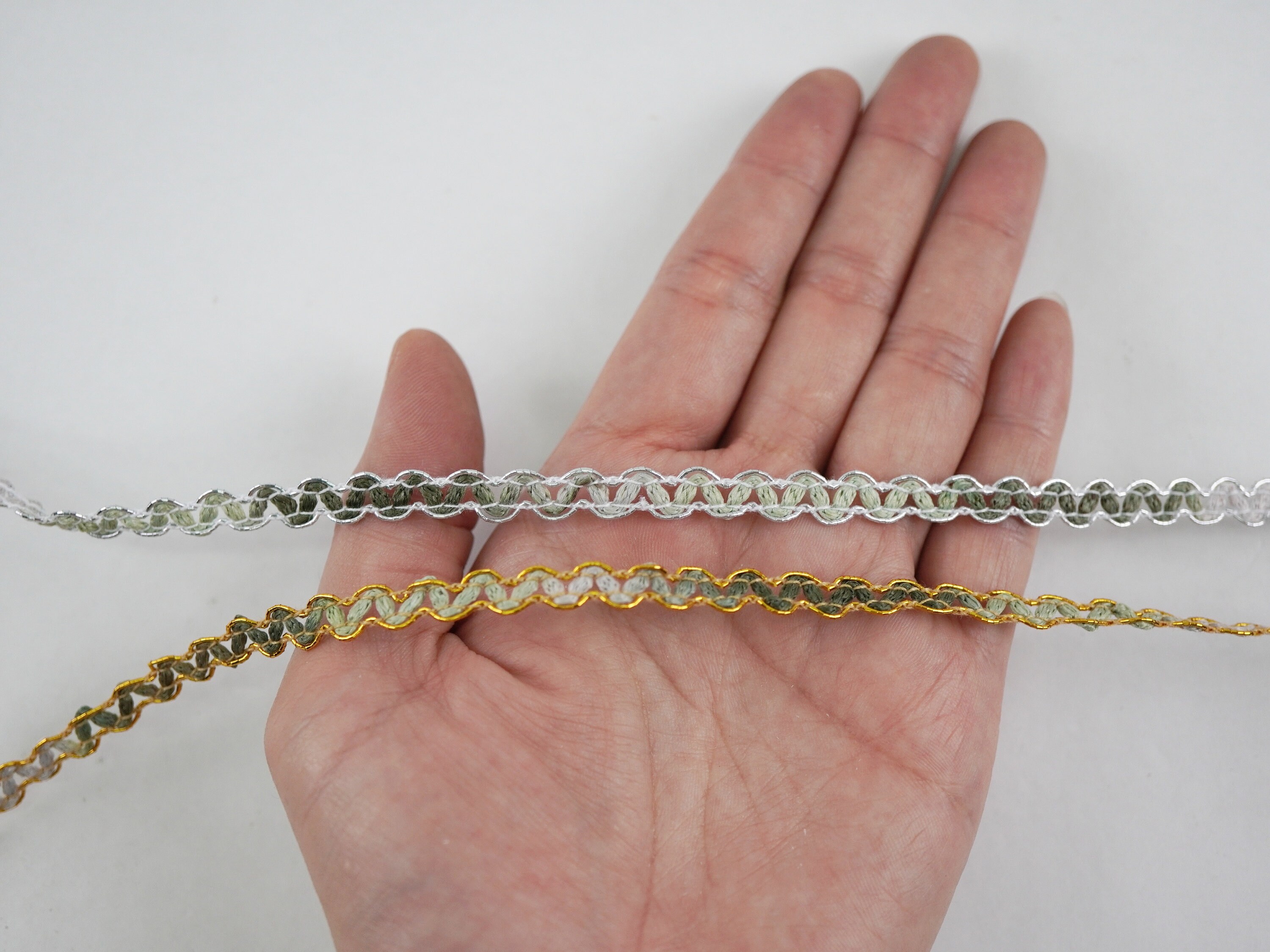 5 Yards Multicolored Rick Rack With Silver/gold Metallic, Rainbow Rick ...