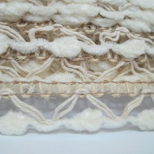 Guarnição de algodão de juta de 5 jardas, guarnição de atacado, guarnição de juta, fita de juta, fita de juta de serapilheira, guarnição natural, guarnição de algodão, trança de algodão, guarnição de juta