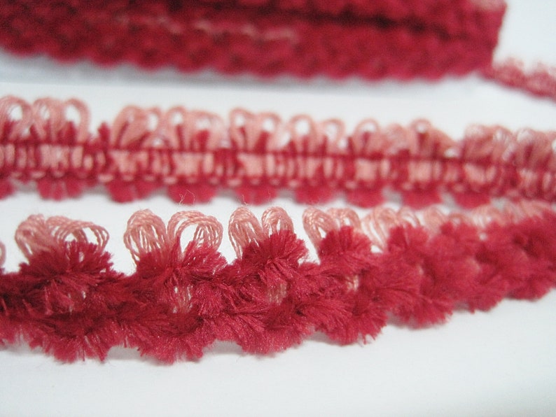 5 Yard of Ruby Chenille Braided Chenille Trim Velvet Trim Etsy