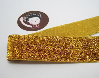 5 Yards 1" Classic Gold Glitter Ribbon