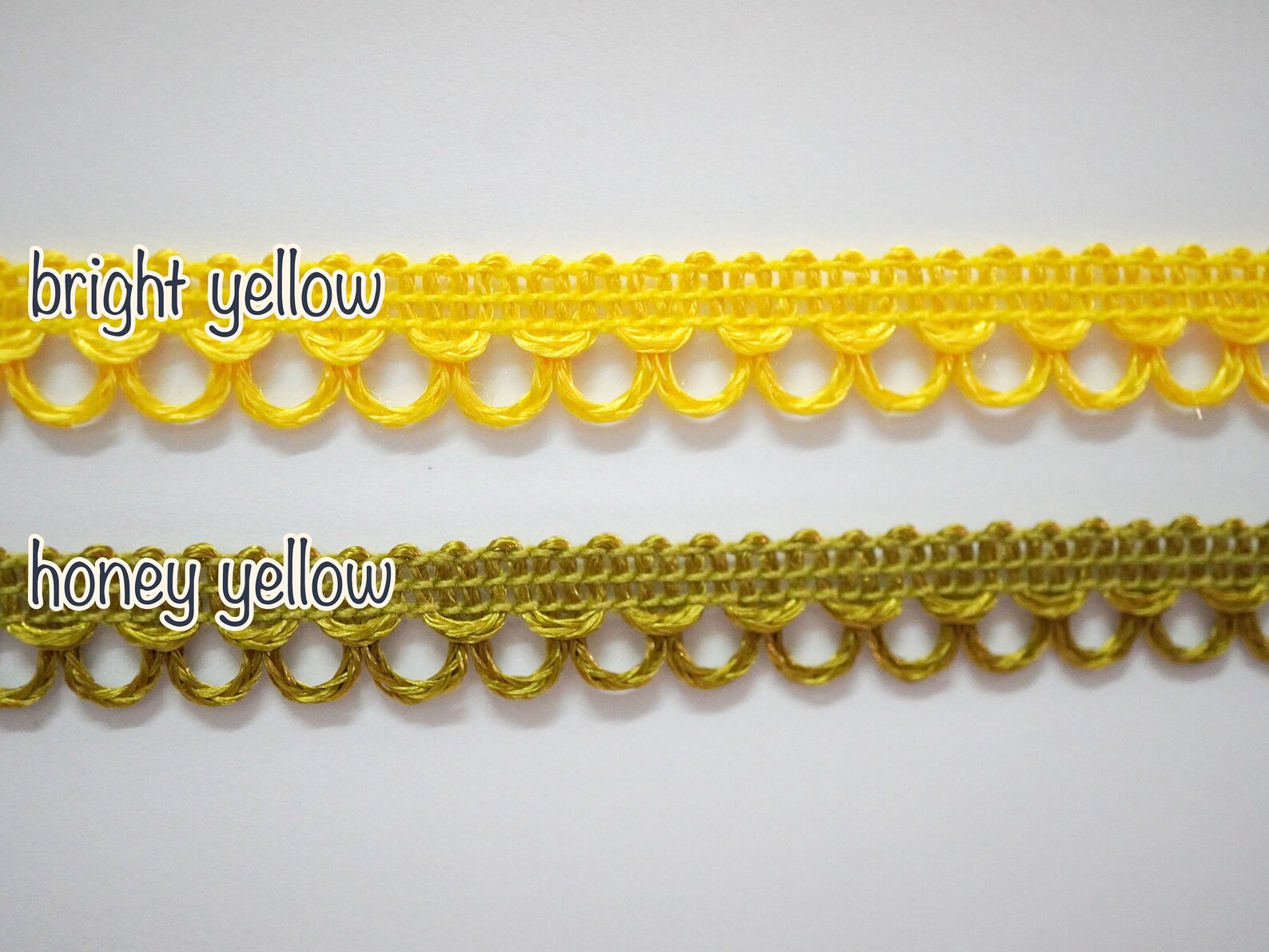 5 Yards Yellow Loop Trim, Yellow Loop Lace Trim, Wholesale Trim, Looped ...