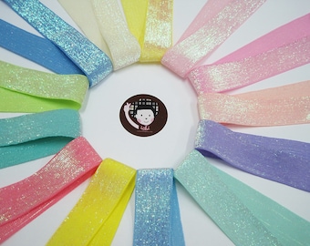 5 yards 1" Glitter Ribbon, Glitter yarn, Metallic ribbon, Glitter yarn, glitter ribbon for bows, sparkle ribbon, chunky ribbon,velvet ribbon
